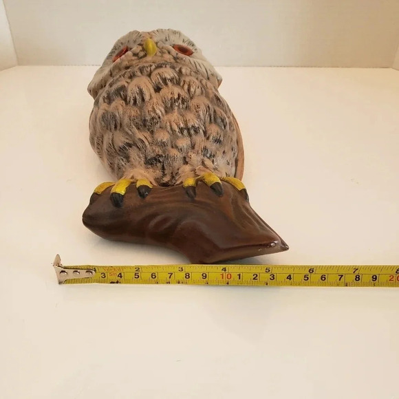 Vintage  Ceramic Handpainted Set of 3 Owls+1 Branch. - Picture 7 of 14